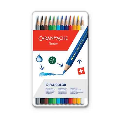 Caran D'ache Bojice | Fancolor colour pencils 12Pcs