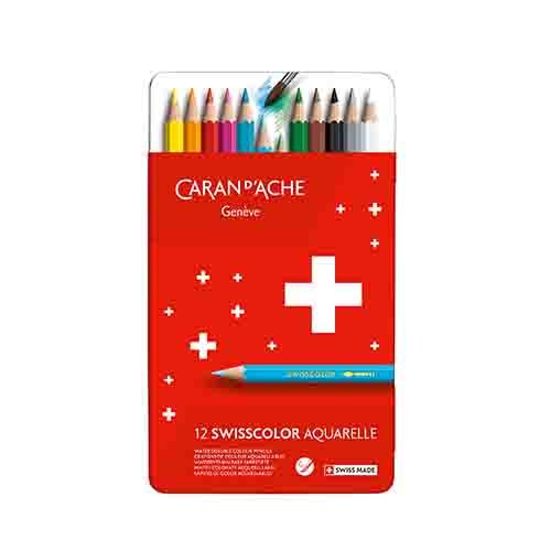 Caran D'ache Bojice | Swisscolor Metal Water 12Pcs