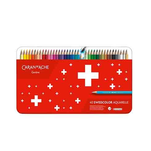 Caran D'ache Bojice | Swisscolor Metal Water 40Pcs