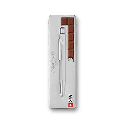 849 Ballpoint pen totally Swiss-chocolade flag with etui
