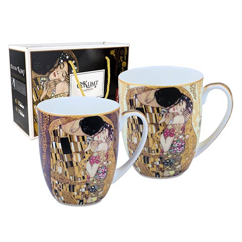 Carmani Porcelan | Carmani Set dve solje Gustav Klimt Kiss 450ml
