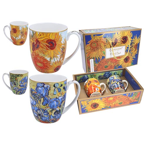 Carmani Porcelan | Carmani Set dve solje Van Gogh Sunflowers and Irises 450ml