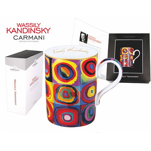 Carmani Porcelan | Carmani Solja Kandinsky Squares with concentric circles 400ml