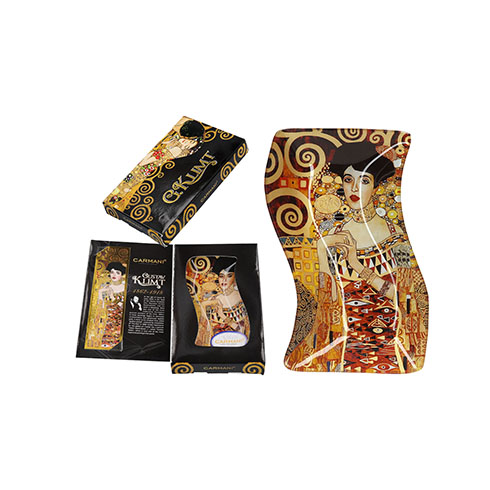 Carmani Staklo | Carmani dekorativni tanjir Gustav Klimt Adele 18x12