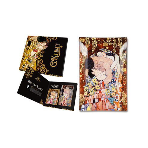 Carmani Staklo | Carmani dekorativni tanjir Gustav Klimt The Family 15x23
