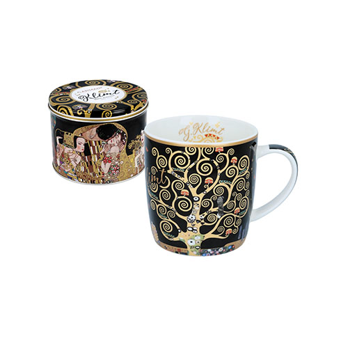 Carmani Porcelan | Carmani solja u metalnoj kutiji Klimt The Tree of life 450ml