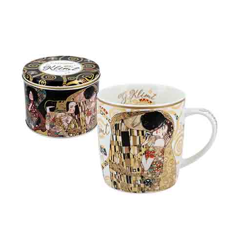 Carmani Porcelan | Klimt Adele šolja u metalnoj kutiji