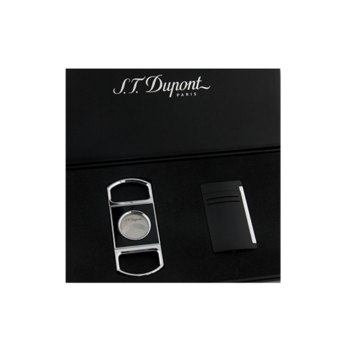 S.T. Dupont Upaljači | Set Line Maxijet Lighter Black+Cutter