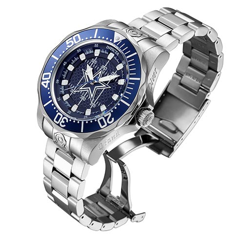 INVICTA Automatski | Invicta sat NFL Men 47mm Stainless Steel Steel Dark Blue dial NH35A Automatic 42123