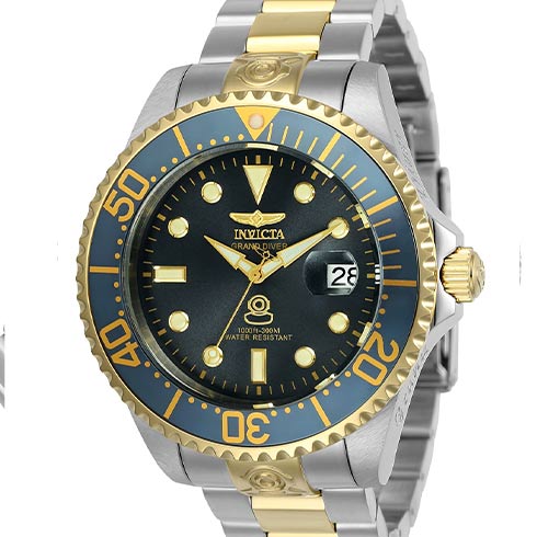 INVICTA Automatski | Invicta sat 24767 Pro Diver Men 47mm Stainless Steel Gold + Steel Charcoal dial Automatic