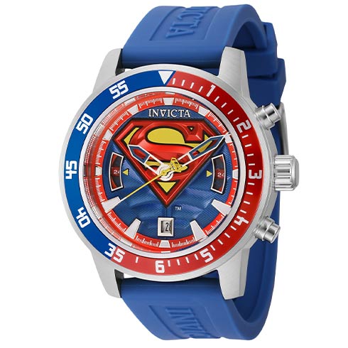 INVICTA Sportski | Invicta sat DC Comics Men 45mm Stainless Steel Steel Blue+Red+Yellow dial VD31 Quartz