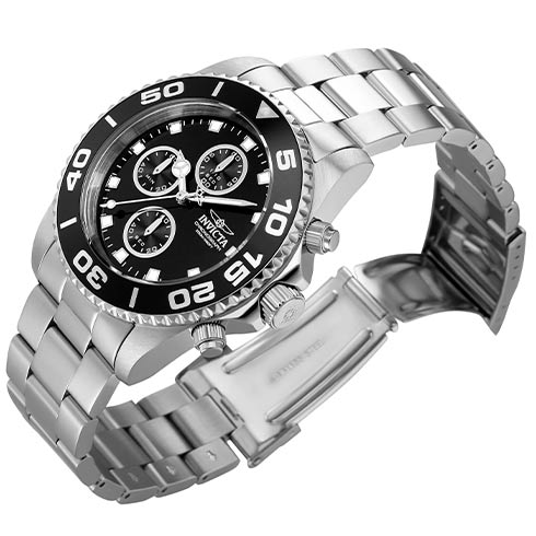 INVICTA Kvarc | Invicta sat Pro Diver Men 43mm Stainless Steel Steel Black dial VD55B Quartz 28689