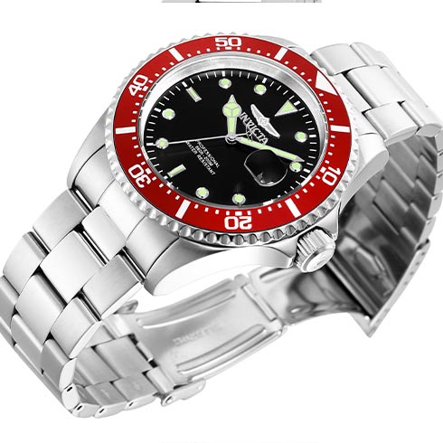 INVICTA Kvarc | Invicta sat 22020 Pro Diver Men 43mm Stainless Steel Steel Black dial PC32A Quartz