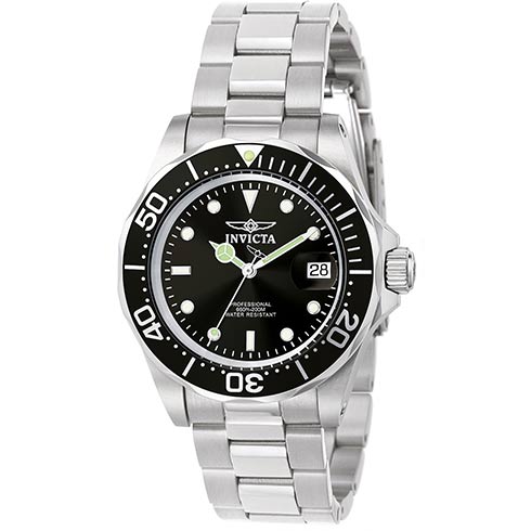 INVICTA Kvarc | Invicta sat 9307 Pro Diver Men 40mm Stainless Steel Steel Black dial 705 Quartz