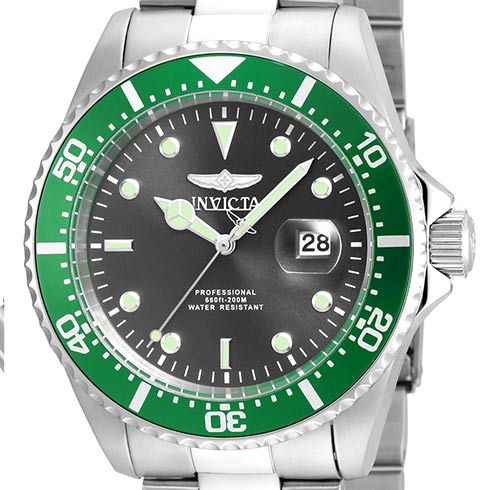 INVICTA Kvarc | Invicta sat Pro Diver Men 43mm Stainless Steel Steel Grey dial PC32A Quartz