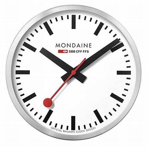 Mondaine Švajcarski satovi | Mondaine Stop2Go Wi-Fi zidni sat 25cm